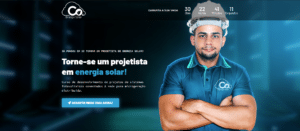 Landing Page Curso Projetista Solar da empresa Co2 Energia Solar