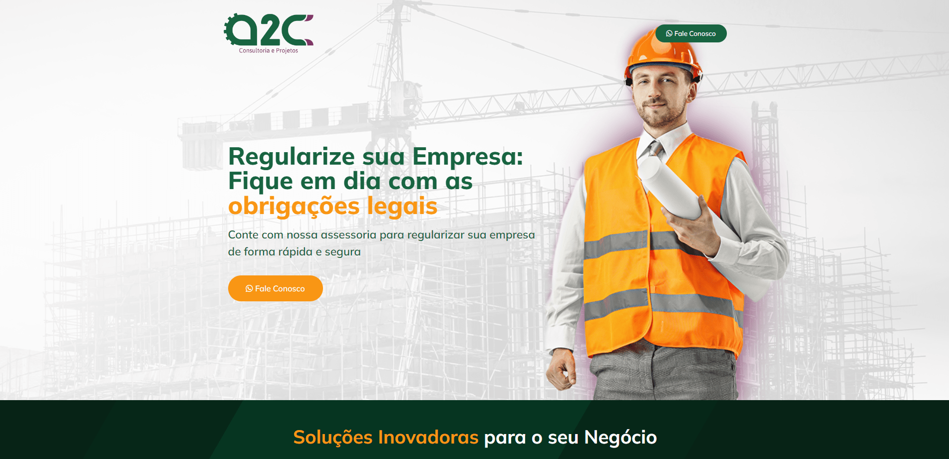 Landing Page da Empresa Q2C Consultoria e Projetos