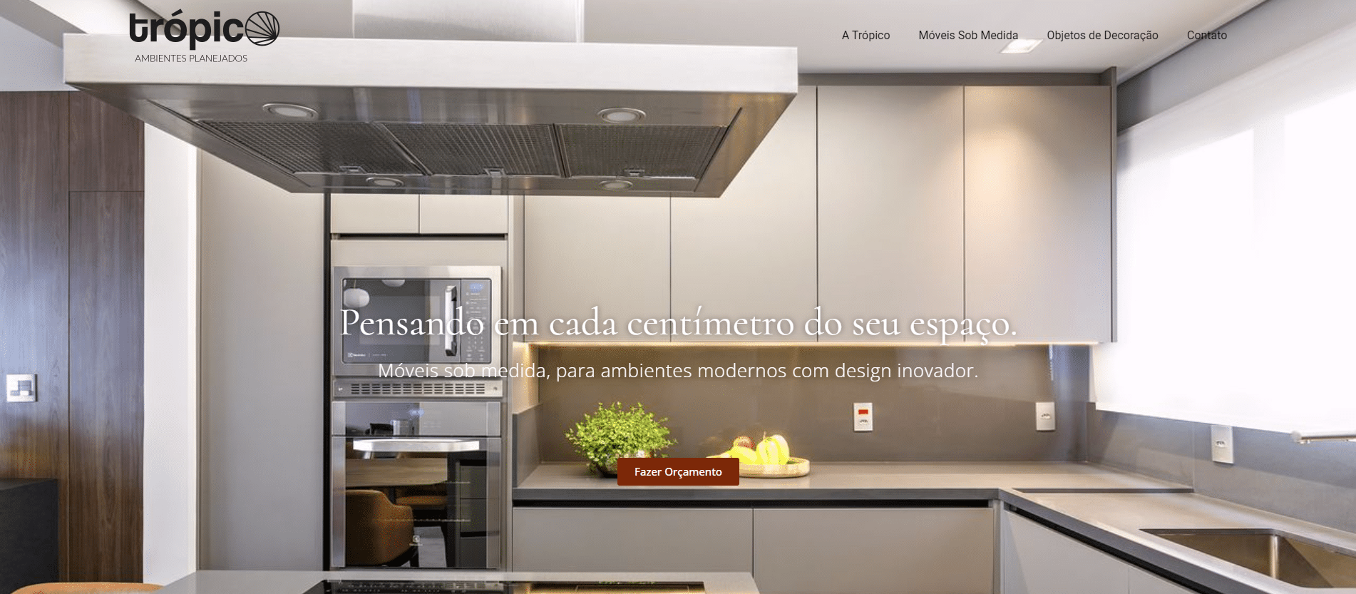Site Portifólio da Empresa Trópico Design