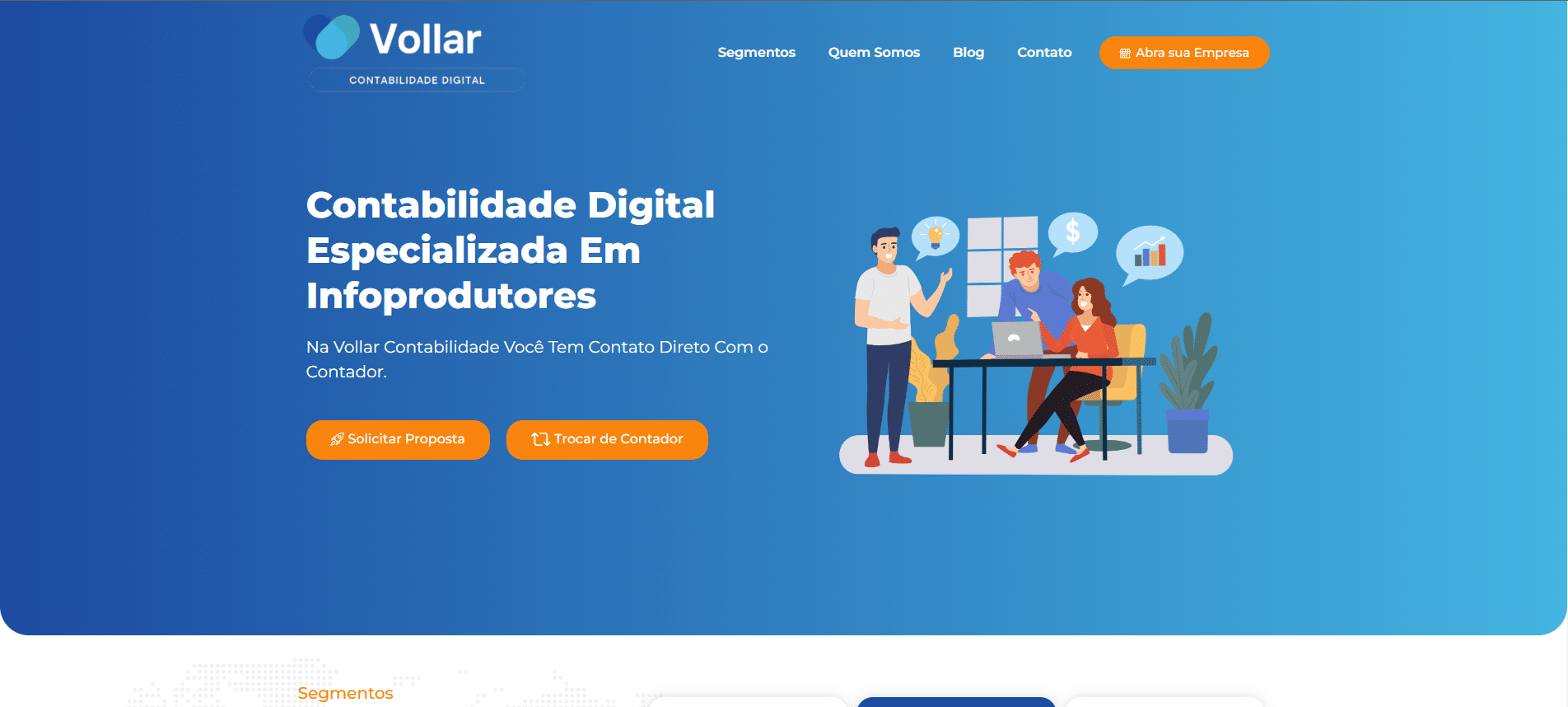 Site Institucional da Empresa Vollar Contabilidade